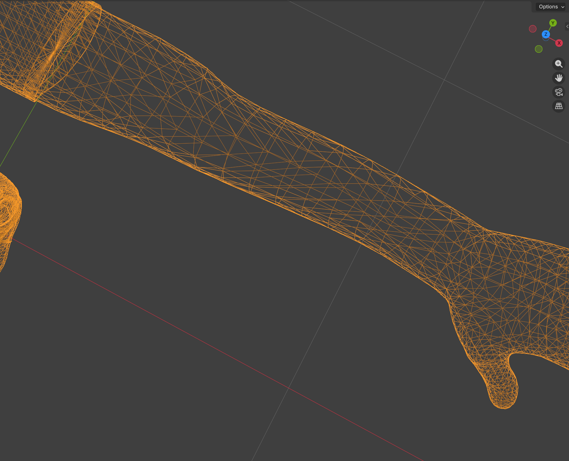Original mesh arm with decent edge loops
